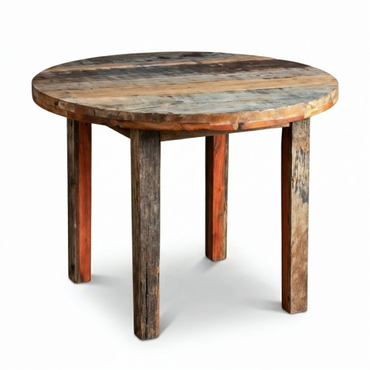 Table de salle à manger ronde 'Birka' 105 x 105 cm - Vintage