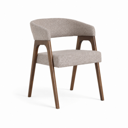 Chaise 'Alba' - Noyer/Greige