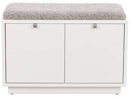 Banc 'Confetti' 70cm - Blanc/Gris clair