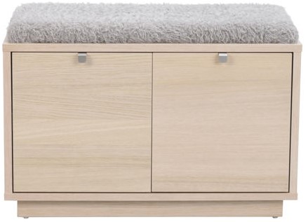 Banc 'Confetti' 70cm - Pigmenté blanc/Gris clair