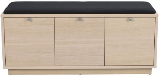 Banc 'Confetti' 106cm - Pigmenté blanc/ Noir