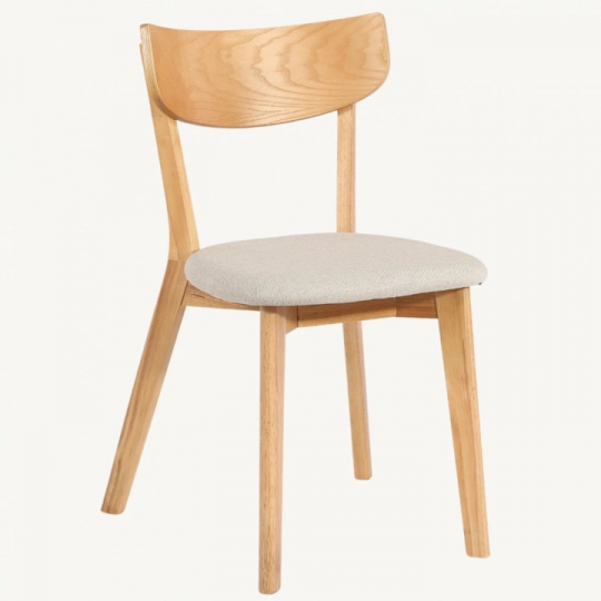 Chaise 'Saba '- Chêne/Beige