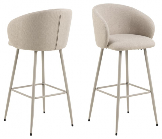 Tabouret 'Eleanor' - Gris clair
