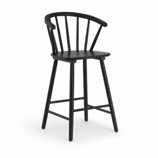 Tabouret de bar 'Astrid' - Noir