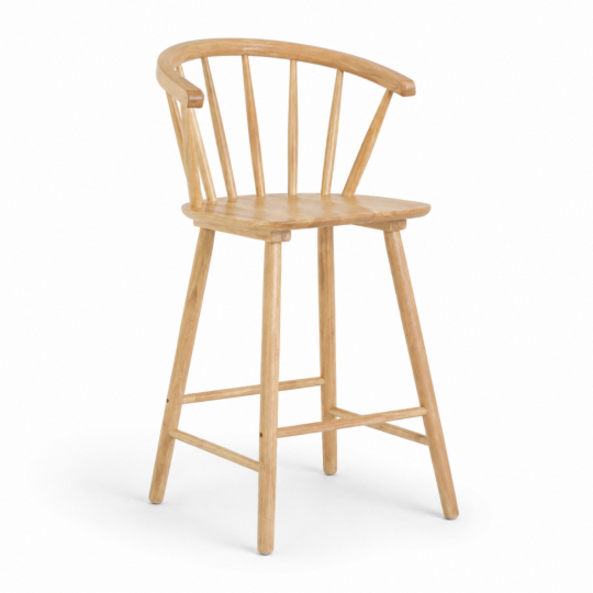 Tabouret de bar 'Astrid' - Pigmenté blanc
