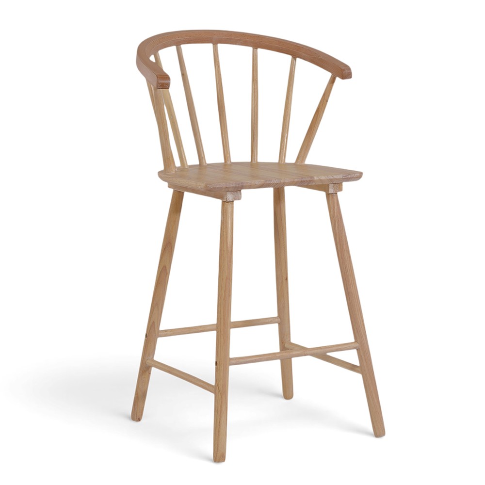 Tabouret de bar 'Astrid' - Pigmenté blanc