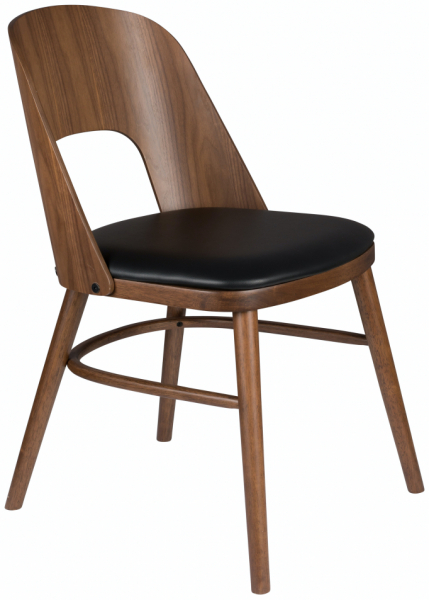 Chaise 'Talika' - Noir/Noyer