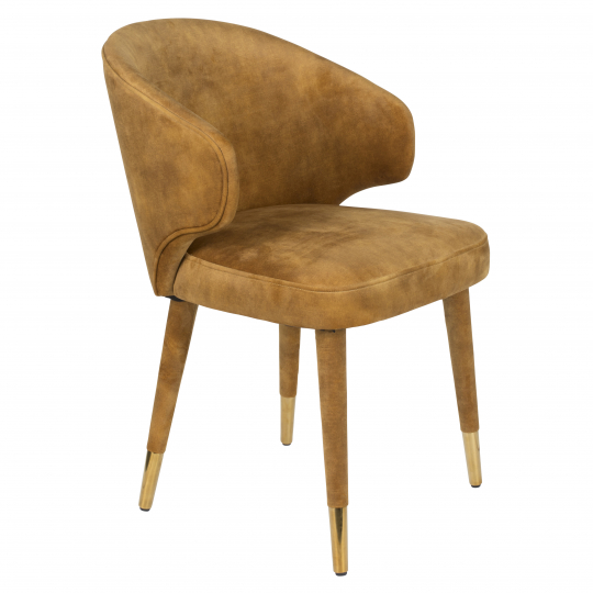 Chaise 'Lunar' Velours - Cuivre