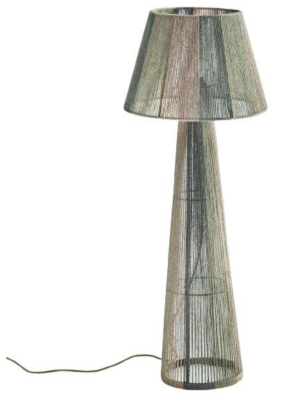 Lampe sur pied 'Jute' - Vert