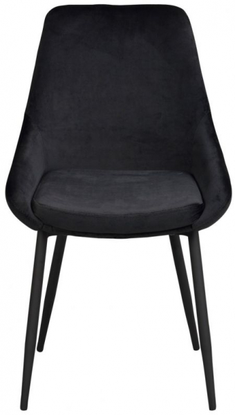 Chaise 'Sierra' - Velours noir