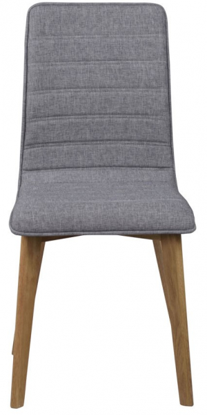 Chaise 'Gracy' - Gris clair/Chêne