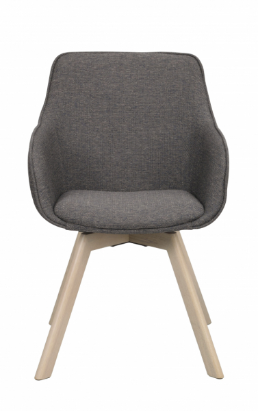 Fauteuil 'Alison' - Gris/blanc pigmenté