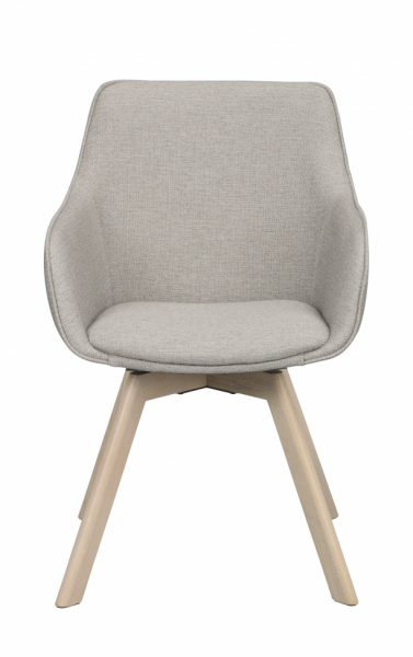 Fauteuil 'Alison' - Beige/blanc pigmenté