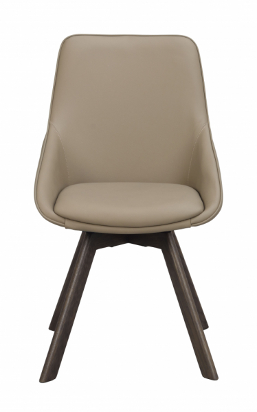 Chaise 'Alison' Cuir - Beige/marron