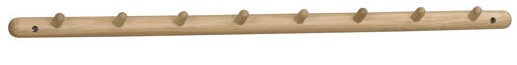 Barre à crochets 'Milford' 80cm - Chêne