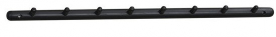 Barre à crochets 'Milford' 80cm - Noir