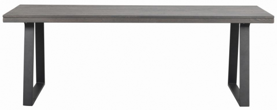 Table à manger 'Brooklyn' 220x95cm - Brun foncé/Pieds en U