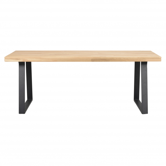 Table à manger 'Brooklyn' 170x95cm - Naturel/Noir