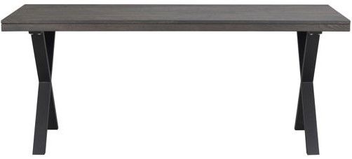 Table à manger 'Brooklyn' 170x95cm - Brun foncé/X-pieds