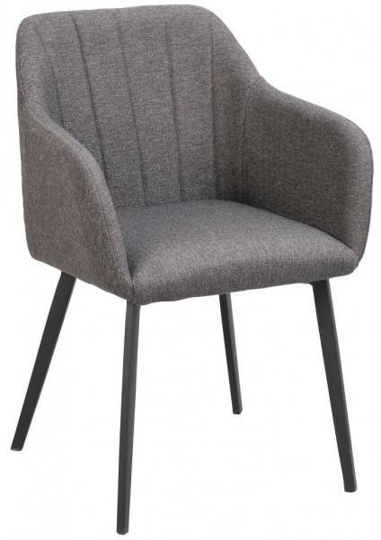 Fauteuil 'Bolton' - Gris/Noir