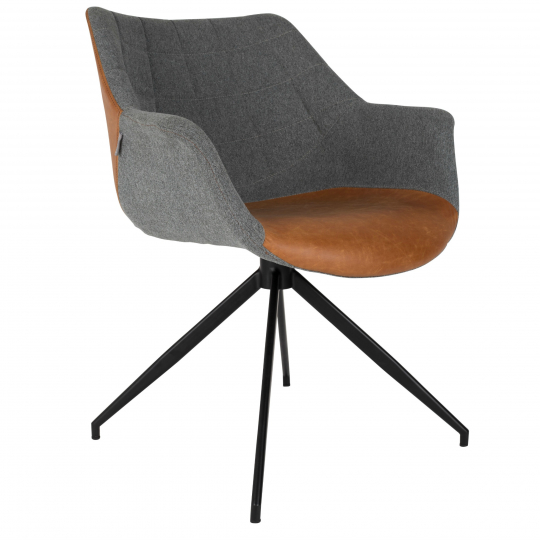 Fauteuil 'Doulton' - Brun