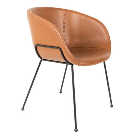 Fauteuil 'Feston' - Brun