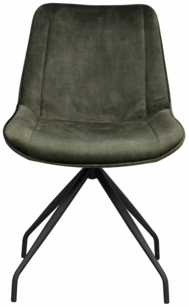 Chaise 'Rossport' - Vert/Velours