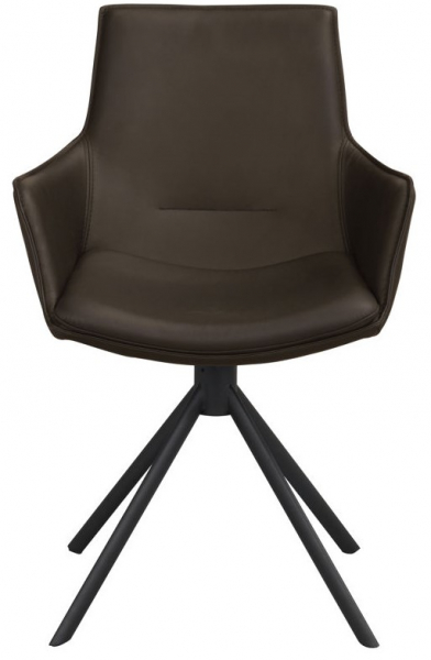 Fauteuil 'Lowell' Pivotant - Marron