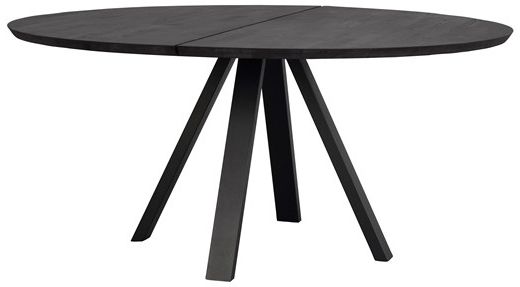Table à manger 'Carradale' Ronde 150cm - Noir/V-pied