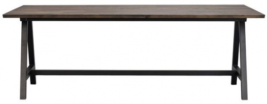 Table à manger 'Carradale' 220x100cm - Marron/A-pied