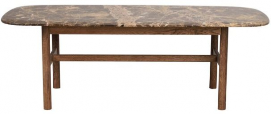 Table basse 'Hammond' 135x62cm - Brun/Marbre