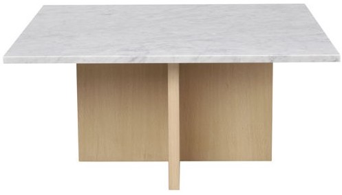 Table basse 'Brooksville' 90x90cm - Blanc/Blanc pigmenté