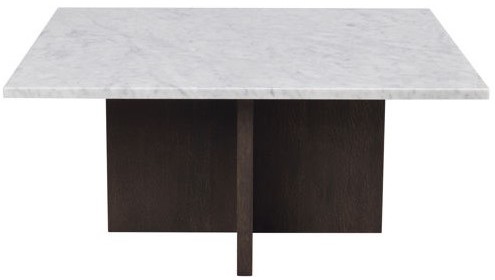 Table basse 'Brooksville' 90x90cm - Blanc/Brun