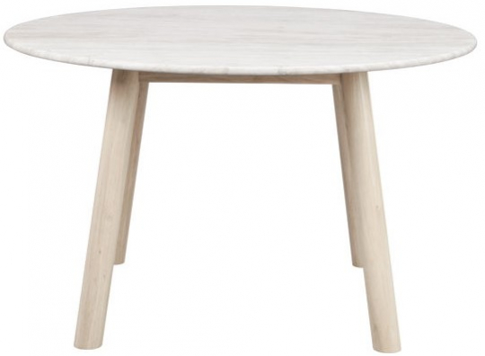 Table à manger 'Taransay' Ronde 125cm - Beige/Blanc pigmenté