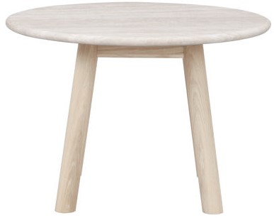 Table basse 'Taransay' Ronde 60cm - Beige/Pigmenté blanc