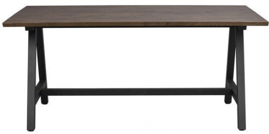 Table à manger 'Carradale' 170x100cm - Marron/Pieds en A