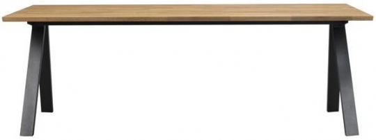 Table à manger 'Carradale' 220 cm - Chêne/Pieds en V