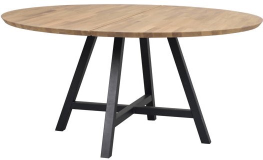 Table à manger 'Carradale' Ronde 150cm - Chêne/Pieds en X