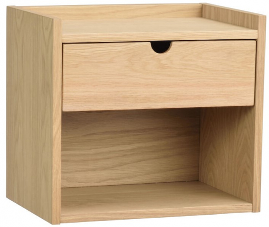 Table de chevet/Étagère murale 'Hillmond' - Chêne