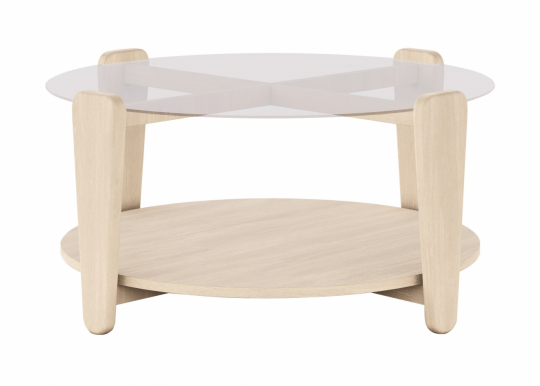 Table basse 'Arran' Ø93 - Blanc pigmenté