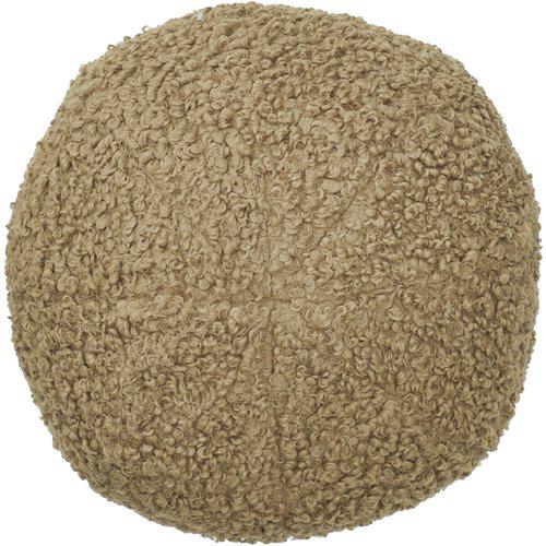 Coussin décoratif 'Elsie' 25cm - Beige/Brun