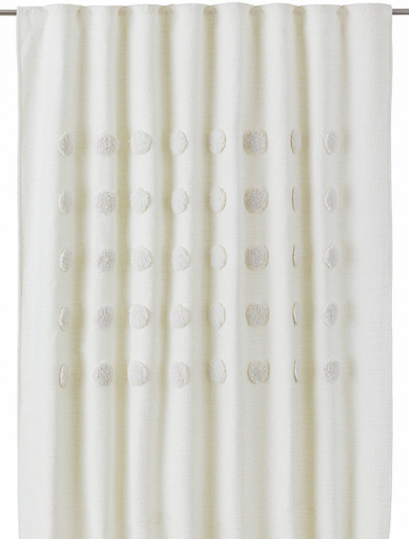 Rideau 'Pom' 140x280 - Blanc cassé