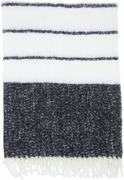 Plaid 'Carl' 130x170 - Noir/Blanc