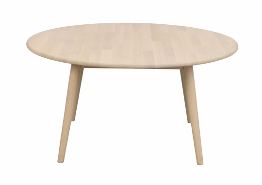 Table basse 'Tompkins' ronde Ø90 - Chêne blanchi
