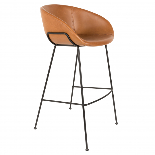 Tabouret 'Feston' - Brun