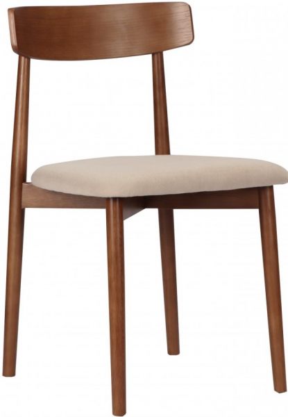 Chaise 'Ystad' - Noyer/beige