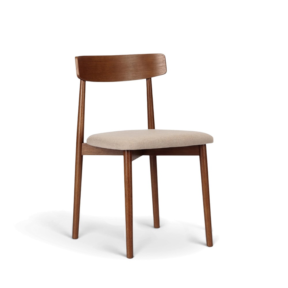 Chaise 'Ystad' - Noyer/beige