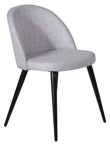 Chaise 'Elverum' - Gris clair/Noir