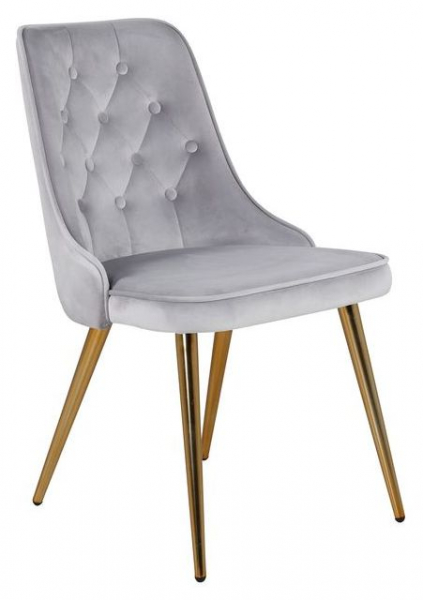 Chaise 'Elverum Deluxe' - Gris/Brass