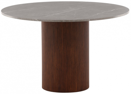 Table à manger 'Aurdal' Rond 120cm - Brun
